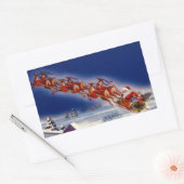 サンタ・オンズ・スリー 長方形シール (封筒)