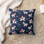 サンタ・オン・ア・ユニコーン クッション (ブランケット)