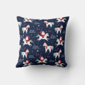 サンタ・オン・ア・ユニコーン クッション (裏面)