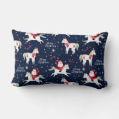 サンタ・オン・ア・ユニコーン ランバークッション (裏面)