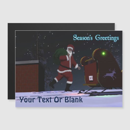 サンタ・オン・ザ・ルーフ – 季節の挨拶 (正面/裏面)