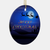 サンタ・オーバー・ア・ブルー・ムーン セラミックオーナメント (右)