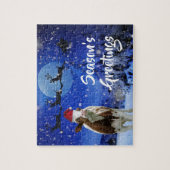 サンタ・カウシーズンのご挨拶 ジグソーパズル (縦)