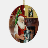 サンタ – カタホラレオパードドッグ セラミックオーナメント (右)