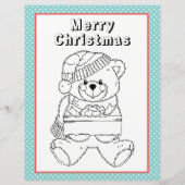 サンタ&カラーリングパーソナライズされた・ページからの手紙 (裏面)