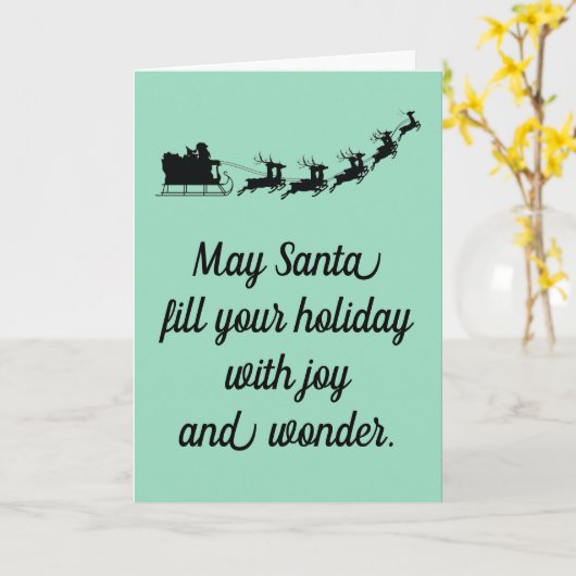 サンタ カード (黄色い花)