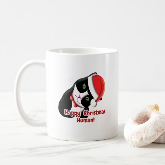 サンタ・キャット コーヒーマグカップ (ドーナツ)
