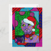 サンタ・キャット シーズンポストカード (正面/裏面)