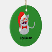 サンタ・キャット セラミックオーナメント (右)