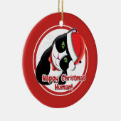 サンタ・キャット セラミックオーナメント (右)