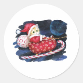 サンタ・キャット ラウンドシール