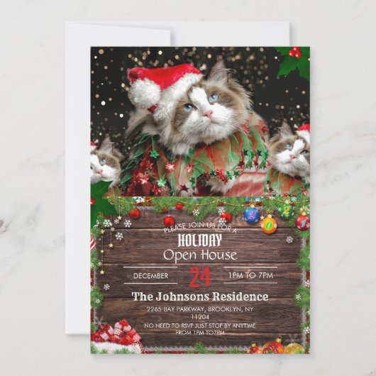サンタ・キャット 招待状 (正面)