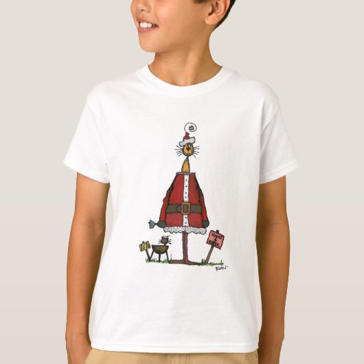 サンタ・キャット Tシャツ (正面)