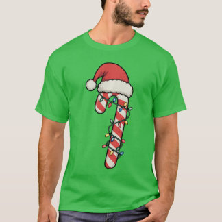 サンタ キャンディケーン メンズ レディース 少年 キャンディケーン クリスマス ギフト Tシャツ