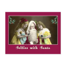 サンタ・キュート・クリスマスカードと自撮り