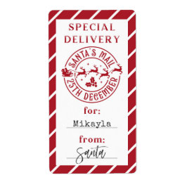 サンタ・ギフトのステッカーからのクリスマス ラベル