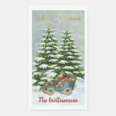 サンタ・ギフトin彼の車の雪の木ヴィンテージ (正面)