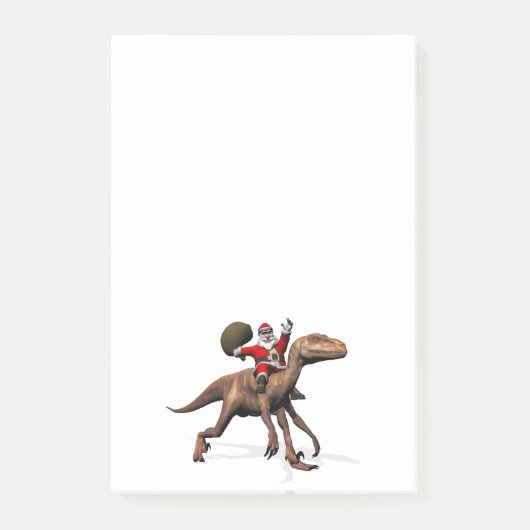 サンタ・クラウスがディノニュコスに乗り込む ポストイット (正面)