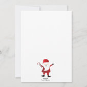 サンタ・クラウスが煙突の赤い青に突っ込んでくれてありがとう サンキューカード (裏面)