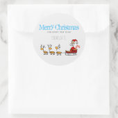 サンタ・クラウスとトナカイのクラシック楼 ラウンドシール (バッグ)