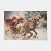 サンタ・クラウスとトナカイ ドアマット (正面)