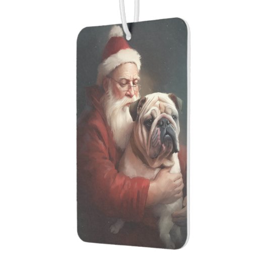 サンタ・クラウスとブルドッグフェスティバル・クリスマス カーエアーフレッシュナー (左)