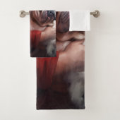 サンタ・クラウスとブルドッグフェスティバル・クリスマス バスタオルセット (インサイチュ)