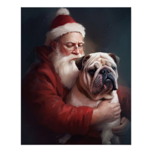 サンタ・クラウスとブルドッグフェスティバル・クリスマス ポスター