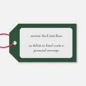 サンタ・クラウスとホリーのクリスマスヴィンテージ葉 ギフトタグ (裏面横)