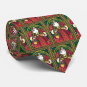 サンタ・クラウスとホリーのクリスマスヴィンテージ葉 ネクタイ (ロール)