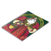 サンタ・クラウスとホリーのクリスマスヴィンテージ葉 ノートブック (左側)