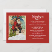 サンタ・クラウスとヴィンテージクリスマスホリデーパーティー 招待状 (裏面)