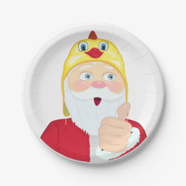 サンタ・クラウスのねこの帽子、親指、クリスマス ペーパープレート