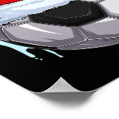 サンタ・クラウスのクリスマスサッカーボール ポスター (角)