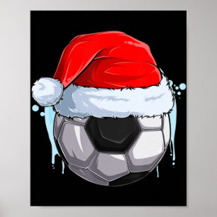 サンタ・クラウスのクリスマスサッカーボール ポスター