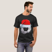 サンタ・クラウスのクリスマスサッカーボール Tシャツ (正面フル)