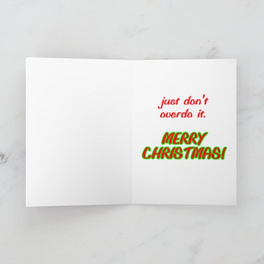 サンタ・クラウスのグリーティングカード シーズンカード (内部)