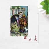 サンタ・クラウスのヴィンテージクリスマスのおもちゃつきストッキング (デスク)