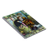 サンタ・クラウスのヴィンテージクリスマスのおもちゃつきストッキング ノートブック (右側)