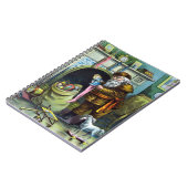 サンタ・クラウスのヴィンテージクリスマスのおもちゃつきストッキング ノートブック (左側)