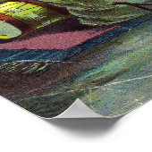 サンタ・クラウスのヴィンテージクリスマスのおもちゃつきストッキング ポスター (角)