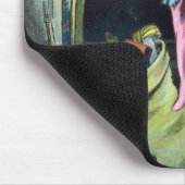 サンタ・クラウスのヴィンテージクリスマスのおもちゃつきストッキング マウスパッド (コーナー)