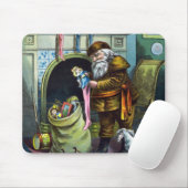 サンタ・クラウスのヴィンテージクリスマスのおもちゃつきストッキング マウスパッド (マウス)