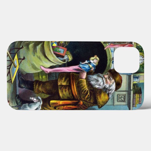 サンタ・クラウスのヴィンテージクリスマスのおもちゃつきストッキング Case-Mate iPhoneケース (裏面 (横))