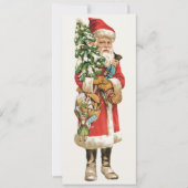 サンタ・クラウスのヴィンテージ・クリスマスのカット・イメージ 招待状 (正面)