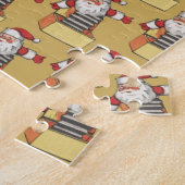 サンタ・クラウスの箱のジャックとしてのヴィンテージクリスマス ジグソーパズル (側面)