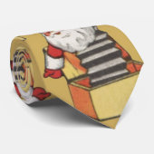 サンタ・クラウスの箱のジャックとしてのヴィンテージクリスマス ネクタイ (ロール)