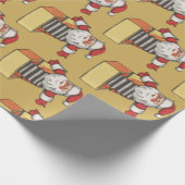 サンタ・クラウスの箱のジャックとしてのヴィンテージクリスマス ラッピングペーパー (角)
