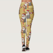 サンタ・クラウスの箱のジャックとしてのヴィンテージクリスマス レギンス (裏面)