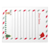 サンタ・クラウスへの簡略的な手紙ホリデーページ ノートパッド (正面)